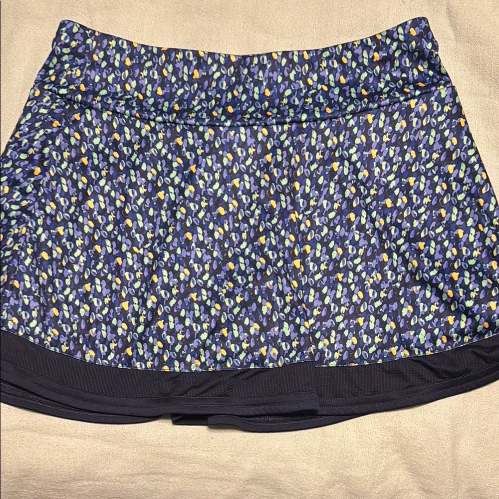 Patterned Blue Athletic Skirt